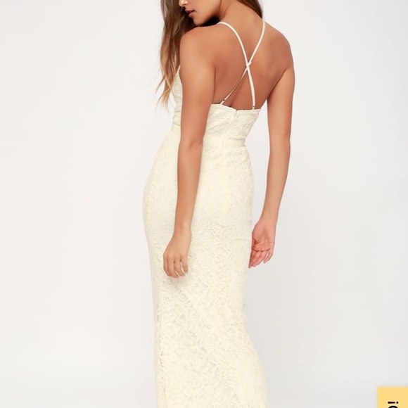 Lulu's Zenith Cream Lace Maxi Dress (Prom/Wedding) - Picture 2 of 8